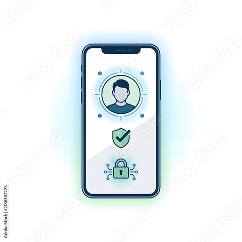 Mobile Smartphone Security System Featuring Facial Recognition and Digital Identity Protection