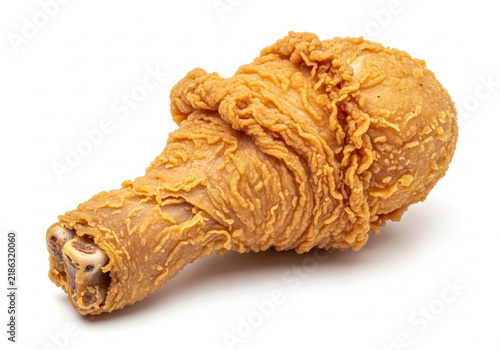 Golden fried dough pastry on white