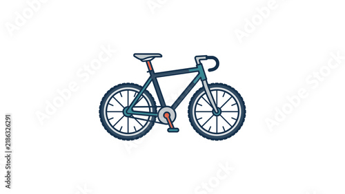 Road Bike Vector Flat Graphic.