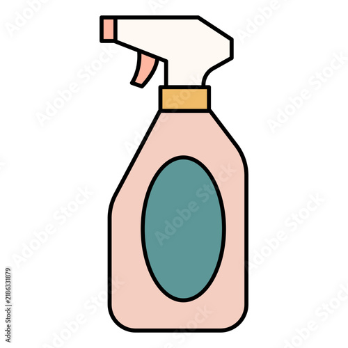Minimalist Cleaning Spray Bottle Vector Icon