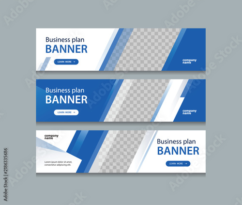 horizontal web banner design background template. Suitable for web and social media ads. Vector illustration file with Space to add pictures.