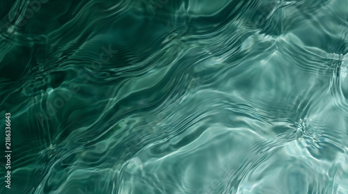 Top View Dark Green Emerald Water Surface with Gentle Ripples Background