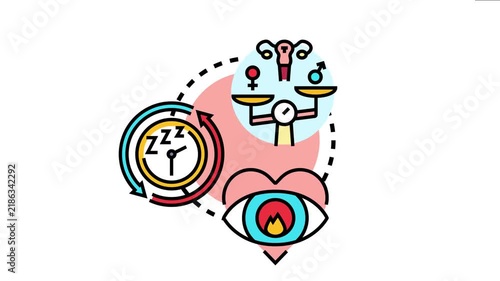 Midlife hormone changes bringing imbalance in men and women, affecting sleep patterns, body temperature regulation, and emotional well being during aging process