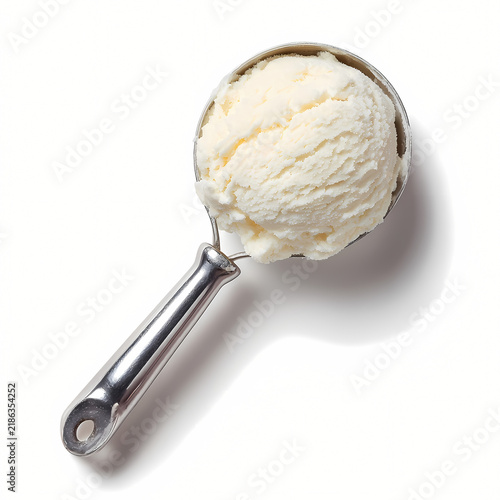 ice cream scoop isolated on white background 