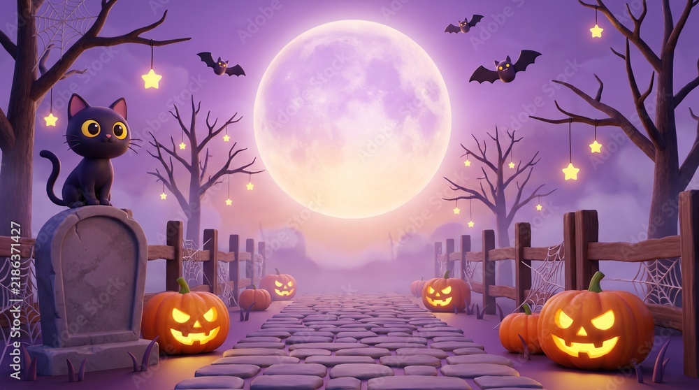 Fototapeta premium halloween background with pumpkin