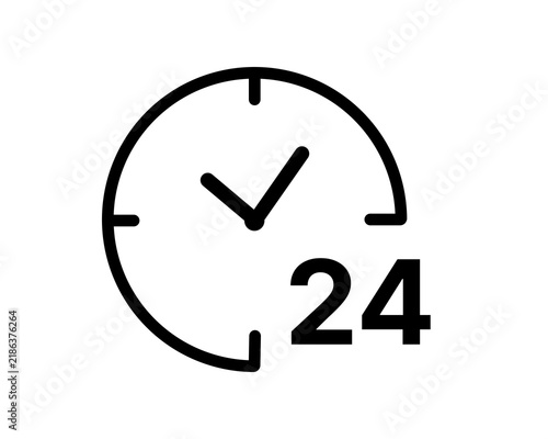 Clock vector icon. Time vector illustration. Trendy Flat style for graphic design, Web site, UI