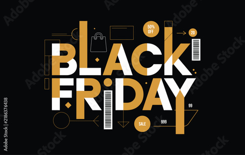Vintage Black Friday Discount Seal Emblem for Marketing