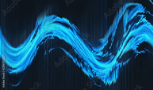 Futuristic Blue Sound Wave Abstract Background