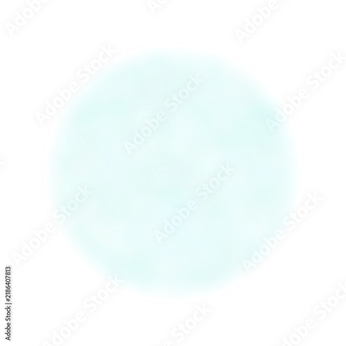 Transperent blurred aquamarine circle element isolated on transperent background.