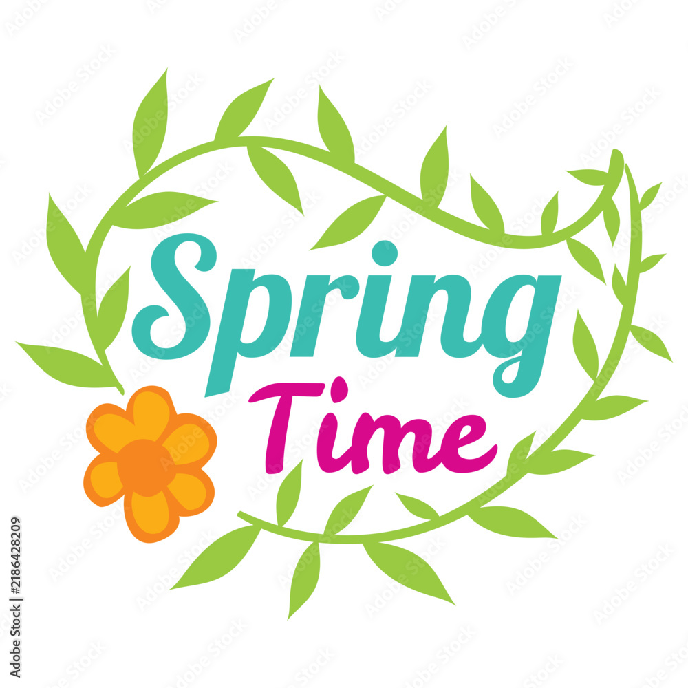 Obraz premium Spring time sale label