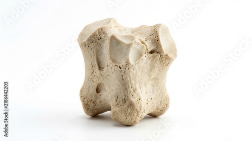 Detailed Tarsal Bone Specimen Isolated On White Background For Medical Study