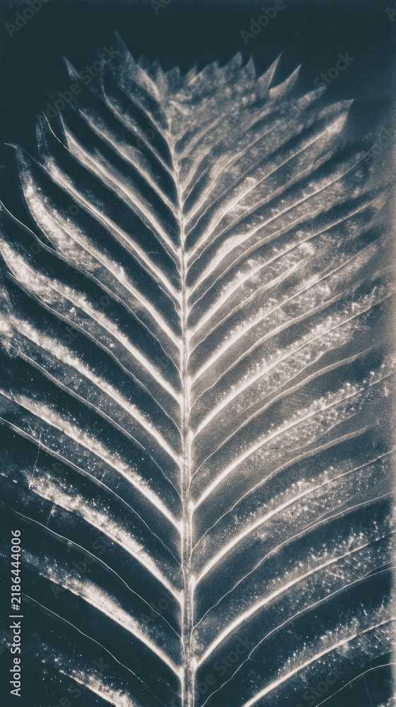 Obraz premium Abstract leaf design in monochrome, perfect for mobile wallpaper.