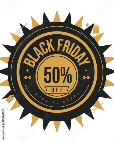 Black Friday Special Offer Discount Badge Vector Design