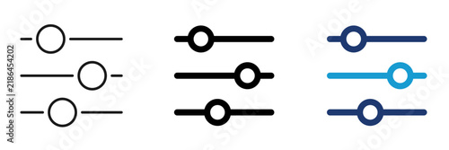 Картината върху платно Adjustment controls icon set
