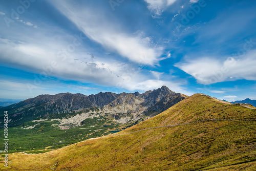 mountain landscape with clouds