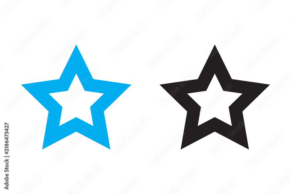 Fototapeta premium Star vector isolated icon. Stars vector icons. Stars collection. Golden Stars isolated on white background. Vector Star.