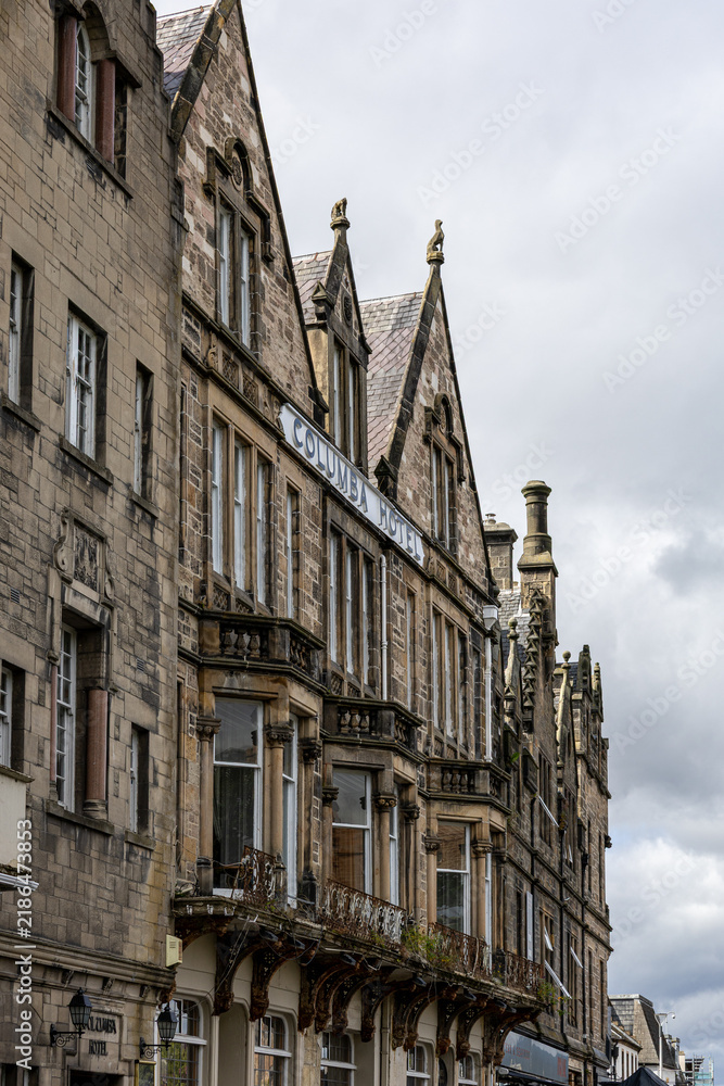 Obraz premium Columba Hotel Facade in Inverness, Scotland, UK.