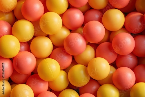 orange and yellow plastic ball pit background