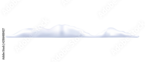 Snow drift pile isolated on transparent background