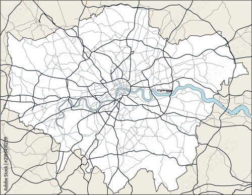 Map of London city