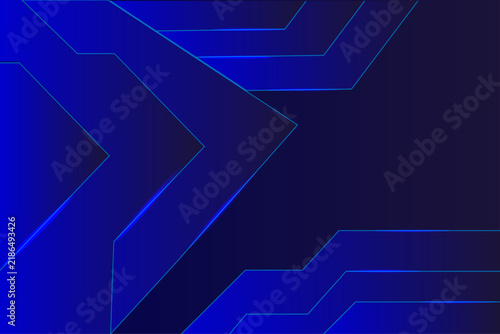  Blue Abstract Geometric Tech Background with Cyber Lines Vector