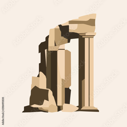 Ancient stone archway ruin