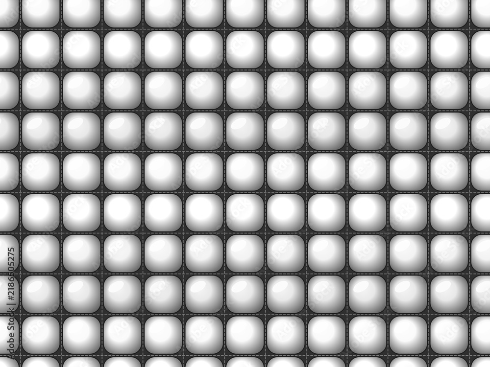 Obraz premium Squishy Tufted Cushion Grid Modern Abstract Pattern