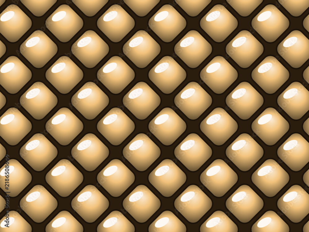Obraz premium Inflated Diamond Quilting Trendy 3D Fabric Texture
