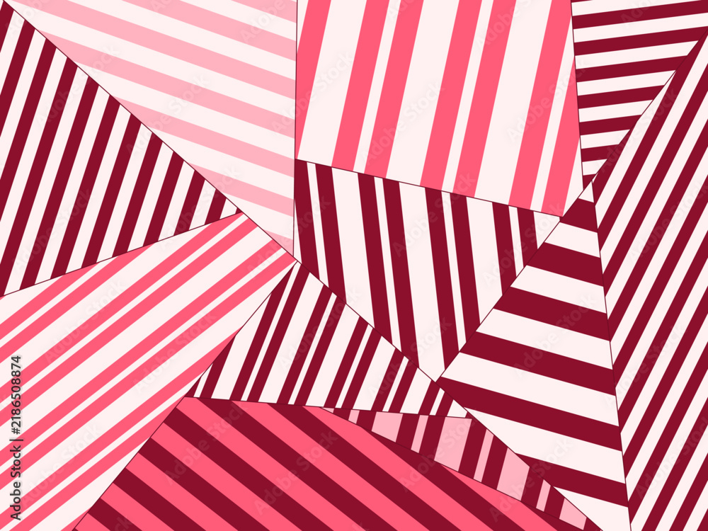 Obraz premium Angular Striped Shards Streetwear Graphic Background