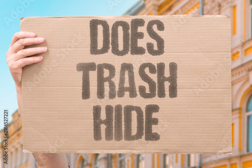 Obraz na plátne "Does trash hide" Living spaces conceal actual conditions beneath appearance