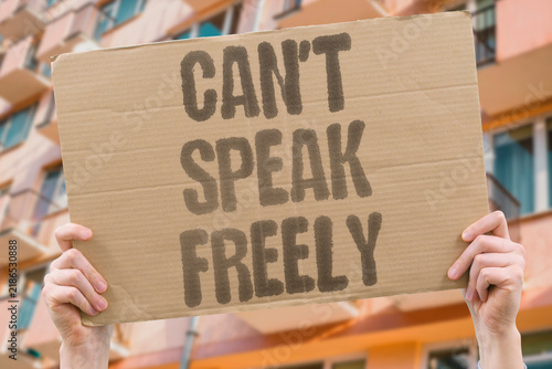 Fotografie "Can't speak freely" Freedom of expression remains suppressed systematically