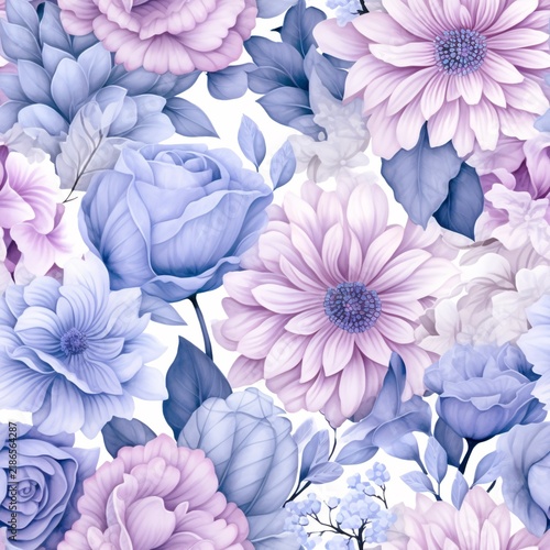 Watercolor Flower Seamless Pattern, Watercolor Flower Digital paper, Abstract Flower Pattern, Floral Seamless Pattern, Watercolor Flower Background, Flowers Pattern