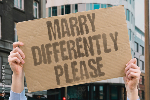 Canvastavla "Marry Differently Please" Alternative relationship models deserve recognition and acceptance