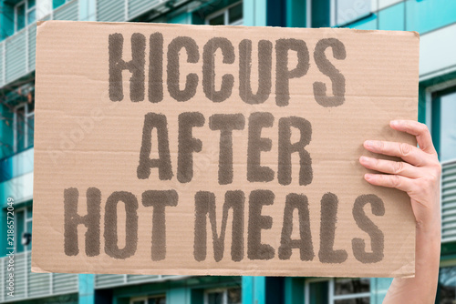 Fotografía "Hiccups after hot meals" Thermal stimulus from heated food triggers reflex response quickly