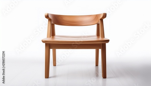wood chair realistic isolated on white background