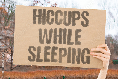 Obraz na plátne "Hiccups while sleeping" Involuntary diaphragm contractions during sleep can disrupt rest cycles