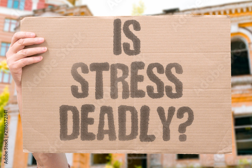 Fotografie "Is stress deadly?" Chronic tension elevates blood pressure and cardiac strain