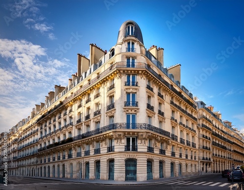 Obraz na płótnie typical residential building in paris