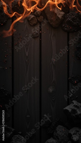 Charred Wood Texture Background