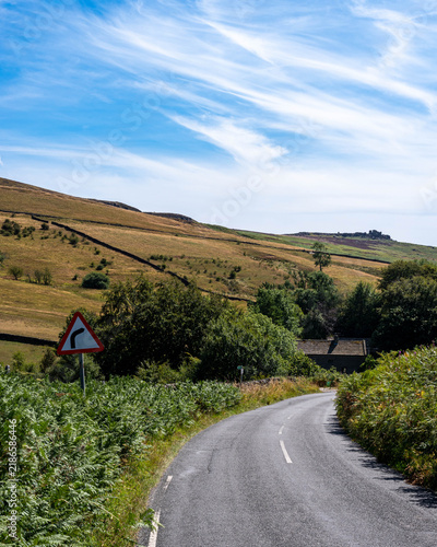 Country road in the countryside