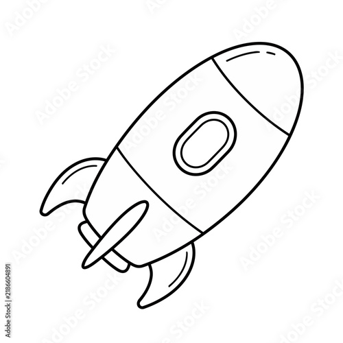 Simple Rocket Ship Illustration