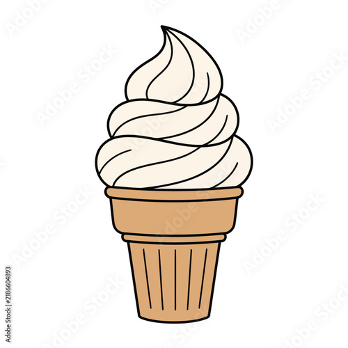 Soft serve ice cream cone