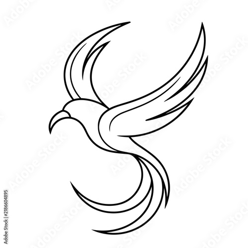 Stylized Bird Silhouette