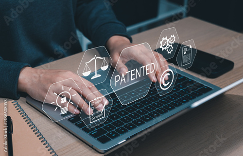 Photography Patented intellectual property law and innovation asset concept