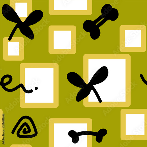 Abstract minimalist bone pattern for backgrounds, textiles, wrapping paper, and more.