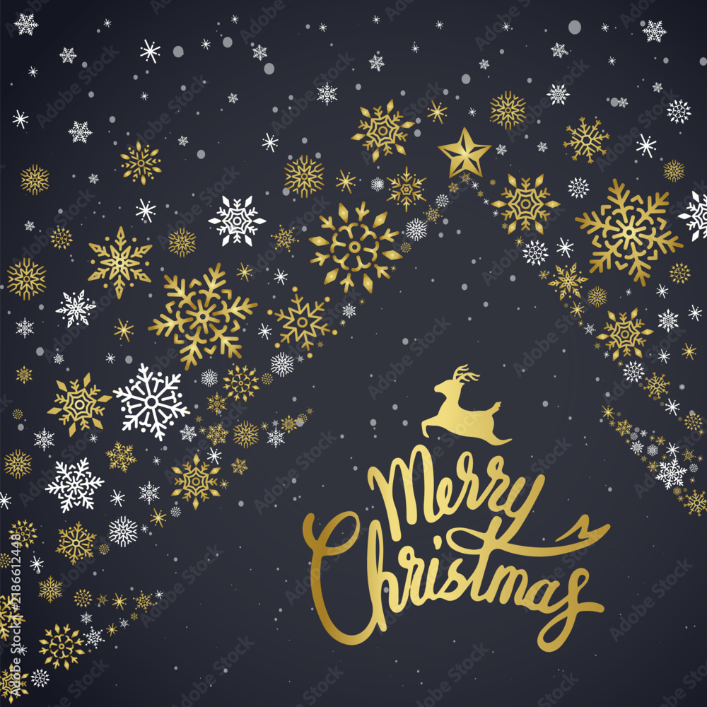 Naklejka premium Merry Christmas typography design vector