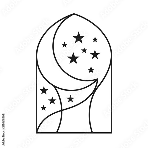 Moon and Stars in Archway