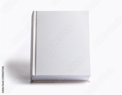 white book mockup isolated on white