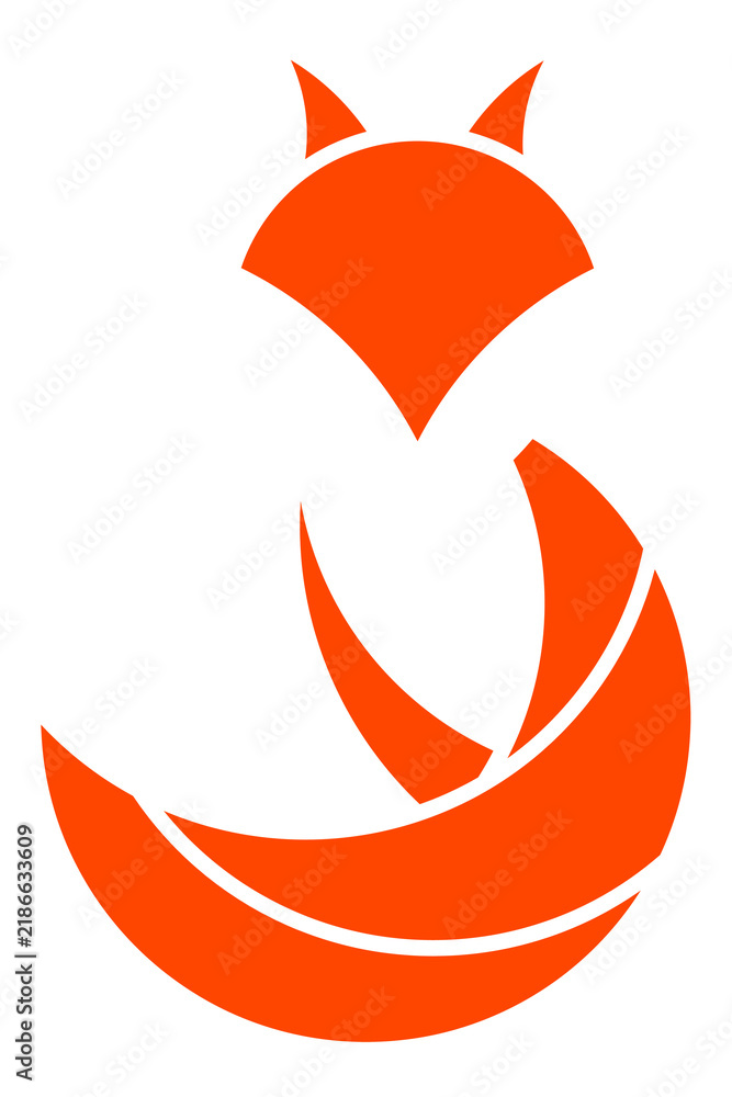 Fototapeta premium Png Cute fox geometrical animal element, transparent background
