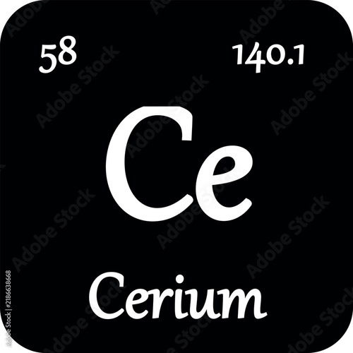 фотографія Cerium periodic table element chemistry symbol